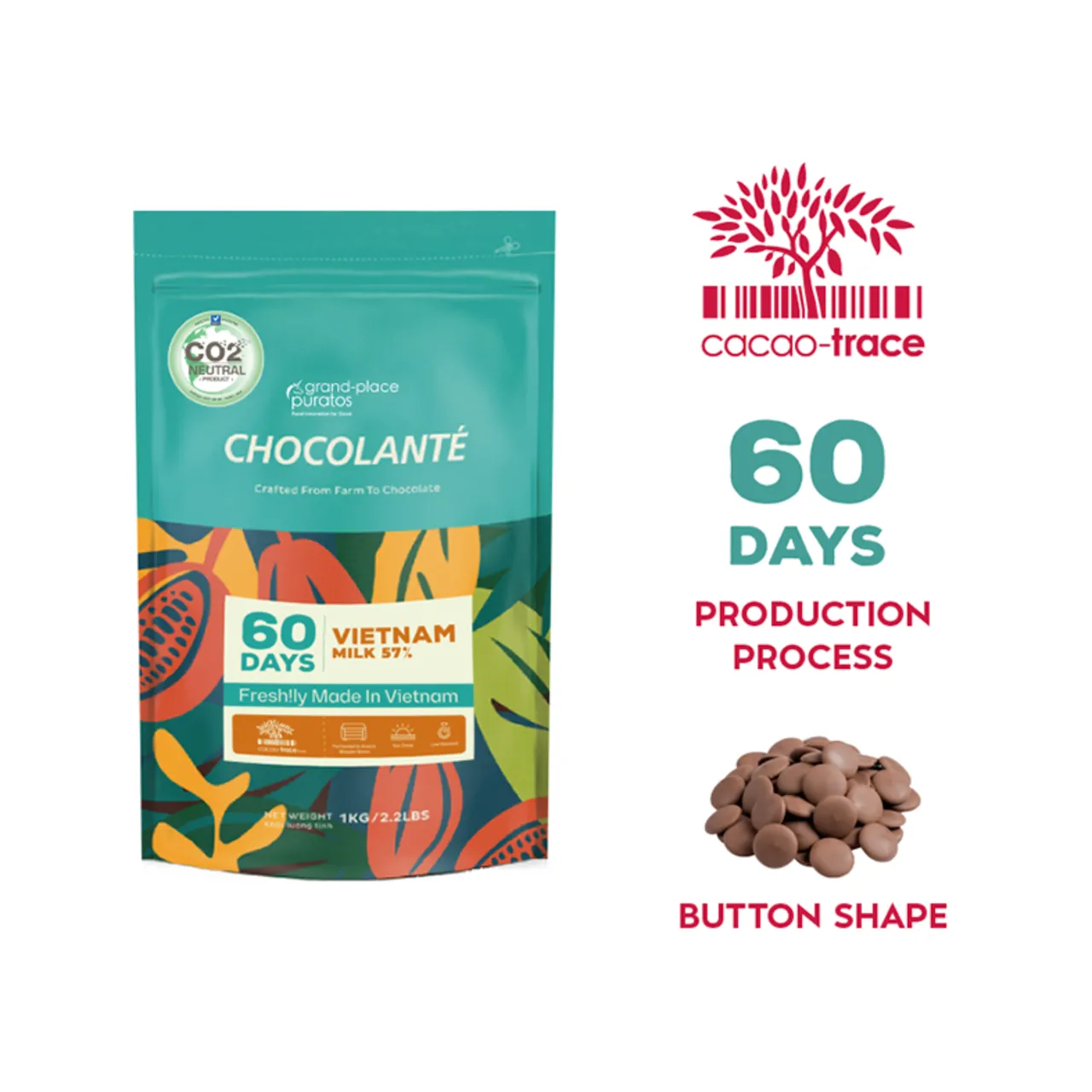 Chocolate CT Chocolante 60 Day Milk 57% - Puratos Vietnam